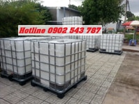 Thùng nhựa 1000 lít đựng hóa chất; bồn nhựa cũ 1000 lít có khung sắt Thùng nhựa 1000 lít đựng hóa chất; bồn nhựa cũ 1000 lít có khung sắt