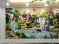 Tranh Dán Tường 3D Phong Cảnh phòng khách tại Hải Dương Tranh Dán Tường 3D Phong Cảnh phòng khách tại Hải Dương