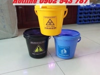 Xô y tế 10 lít đựng bông băng bẩn, xô đựng chất thải y tế 10L nắp xoay Xô y tế 10 lít đựng bông băng bẩn, xô đựng chất thải y tế 10L nắp xoay