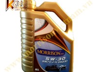Dầu nhớt xe hơi morrison 5W-30 SN/CJ4 Full Synthetic 5L Dầu nhớt xe hơi morrison 5W-30 SN/CJ4 Full Synthetic 5L