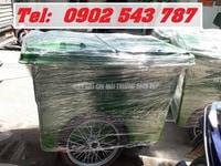 Thùng rác nhựa 660 lít 3 bánh hơi màu xanh, thùng rác 660 lít nhựa Thùng rác nhựa 660 lít 3 bánh hơi màu xanh, thùng rác 660 lít nhựa