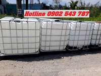 Xả hàng thùng bồn nhựa 1000 lít có khung sắt cũ, bồn vuông 1000L Xả hàng thùng bồn nhựa 1000 lít có khung sắt cũ, bồn vuông 1000L