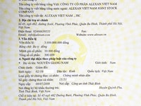 Chuyển nhượng CTY CỔ PHẦN ALEXAN VIỆT NAM Lĩnh vực Công nghệ thông tin Chuyển nhượng CTY CỔ PHẦN ALEXAN VIỆT NAM Lĩnh vực Công nghệ thông tin