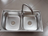 Combo chậu rửa bát 2 hố 7843 Korea + vòi nóng lạnh SUS 304 VC3 Combo chậu rửa bát 2 hố 7843 Korea + vòi nóng lạnh SUS 304 VC3