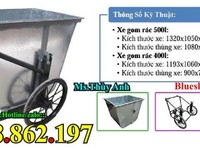 Xe gom rác đẩy tay 400 lít 3 bánh Xe gom rác đẩy tay 400 lít 3 bánh
