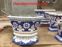 Chậu tròn kích thước lọt lòng 80cm, chậu dán miễng Chậu tròn kích thước lọt lòng 80cm, chậu dán miễng