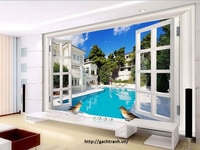Tranh cửa sổ 3d- mẫu gạch tranh 3d cửa sổ T103 Tranh cửa sổ 3d- mẫu gạch tranh 3d cửa sổ T103