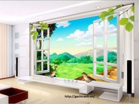 Tranh cửa sổ 3d- mẫu gạch tranh 3d cửa sổ T104 Tranh cửa sổ 3d- mẫu gạch tranh 3d cửa sổ T104