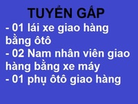 Tuyển 2 nam nhân viên giao hàng bia bằng xe máy Tuyển 2 nam nhân viên giao hàng bia bằng xe máy