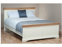 Giường gỗ sồi màu trắng kem 1m6 x 2m Giường gỗ sồi màu trắng kem 1m6 x 2m