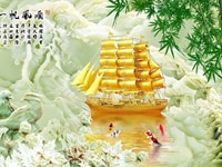 Tranh phong thủy thuyền buồm- Tranh gạch men- Gạch tranh 3d Tranh phong thủy thuyền buồm- Tranh gạch men- Gạch tranh 3d