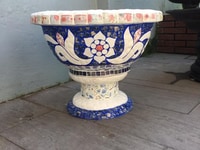 Chậu hoa dán sành sứ kích cỡ 50cm- thủ công mỹ nghệ Chậu hoa dán sành sứ kích cỡ 50cm- thủ công mỹ nghệ