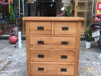Tủ 5 ngăn kéo gỗ sồi Mỹ 2/3 KT: 85x45x100 Tủ 5 ngăn kéo gỗ sồi Mỹ 2/3 KT: 85x45x100