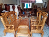 Bộ bàn ghế giả cổ trạm đào gỗ lim Bộ bàn ghế giả cổ trạm đào gỗ lim