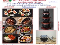 Bát tô thố đá Hàn Quốc có viền inox và Tấm kê lót gỗ vuông Bát tô thố đá Hàn Quốc có viền inox và Tấm kê lót gỗ vuông
