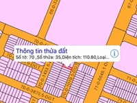 Cần bán lô NP dự án XDHN diện tích 110.8m2 Cần bán lô NP dự án XDHN diện tích 110.8m2