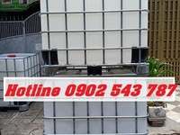 Tank nhựa 1000 lít đựng chất tẩy rửa, bồn nhựa vuông có khung sắt cũ Tank nhựa 1000 lít đựng chất tẩy rửa, bồn nhựa vuông có khung sắt cũ