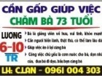 TUYỂN nữ GVGĐ chăm bà 73 tuổi cần người chăm chỉ, LƯƠNG 10 TR