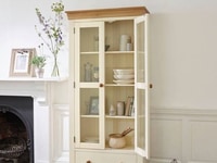 Tủ trưng bày màu trắng gỗ sồi 90cm Tủ trưng bày màu trắng gỗ sồi 90cm