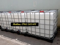 Thùng nhựa vuông trắng 1000 lít đã qua sử dụng Thùng nhựa vuông trắng 1000 lít đã qua sử dụng