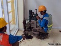 Nhận thi công khoan rút lõi bê tông Nhận thi công khoan rút lõi bê tông