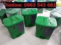 Thùng rác đạp chân 2 ngăn, thùng rác đạp chân màu xám 40 lít Thùng rác đạp chân 2 ngăn, thùng rác đạp chân màu xám 40 lít