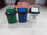 Thùng rác nắp lật 10 lít xe tiêm, xô y tế 10 lít nắp xoay có quai xách Thùng rác nắp lật 10 lít xe tiêm, xô y tế 10 lít nắp xoay có quai xách