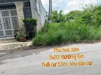 Đất có sổ 5x20 tdm phú hoà giá 1,9ty Đất có sổ 5x20 tdm phú hoà giá 1,9ty