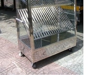 Xe đẩy hàng hàng ăn inox hải minh Xe đẩy hàng hàng ăn inox hải minh