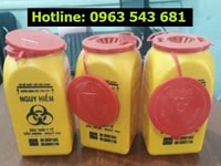 Hộp hủy kim tiêm y tế đã qua sử dụng 1.5 lít, hộp hủy vật sắc nhọn 6.8 Hộp hủy kim tiêm y tế đã qua sử dụng 1.5 lít, hộp hủy vật sắc nhọn 6.8