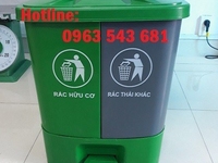 Cung cấp thùng rác 2 ngăn 40 lít, thùng phân loại rác 2 ngăn 40 lít Cung cấp thùng rác 2 ngăn 40 lít, thùng phân loại rác 2 ngăn 40 lít