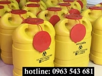Hộp nhựa đựng vật sắc nhọn 6.8 lít, hộp nhựa hủy kim tiêm y tế 1.5 lít Hộp nhựa đựng vật sắc nhọn 6.8 lít, hộp nhựa hủy kim tiêm y tế 1.5 lít