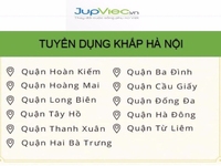 Tuyển 30 nhân viên dọn dẹp gia đình, văn phòng theo giờ, ca cố định Tuyển 30 nhân viên dọn dẹp gia đình, văn phòng theo giờ, ca cố định