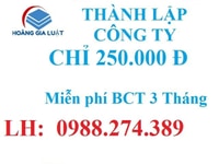Thành lập Công Ty trọn gói 1 triệu, miễn phí kế toán 3 tháng Thành lập Công Ty trọn gói 1 triệu, miễn phí kế toán 3 tháng