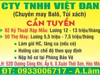 Cty TNHH Việt Đan tuyển 2 NV Sale, NV văn phòng biết Corel, AI, PTS Cty TNHH Việt Đan tuyển 2 NV Sale, NV văn phòng biết Corel, AI, PTS