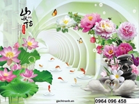 Tranh gạch hoa mẫu đơn 3d - gạch tranh hoa mẫu đơn Tranh gạch hoa mẫu đơn 3d - gạch tranh hoa mẫu đơn