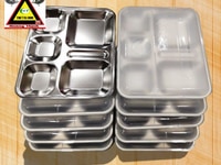 Combo khay cơm inox 6 ngăn - Hoàng Thịnh Combo khay cơm inox 6 ngăn - Hoàng Thịnh