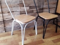 Ghế sắt cà phê mặt đệm gỗ giá rẻ Ghế sắt cà phê mặt đệm gỗ giá rẻ