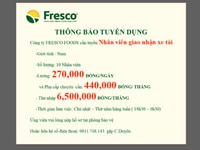 Cần lơ phụ xe bán tải, 270k/ngày, ca đêm, nghỉ T6,T7 hàng tuần Cần lơ phụ xe bán tải, 270k/ngày, ca đêm, nghỉ T6,T7 hàng tuần