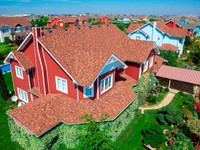 Ngói dán mái bitum phủ đá cho biệt thự Ngói dán mái bitum phủ đá cho biệt thự