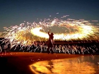 Bùi nhùi thép steel wool chơi vòng tròn lửa chụp ảnh tuyệt đẹp Bùi nhùi thép steel wool chơi vòng tròn lửa chụp ảnh tuyệt đẹp