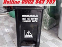 Thùng rác y tế 20 lít màu đen, thùng đựng rác thải nguy hại 20 lít Thùng rác y tế 20 lít màu đen, thùng đựng rác thải nguy hại 20 lít