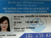Thẻ hướng dẫn viên du lịch quốc tế tiếng trung - tiếng anh Thẻ hướng dẫn viên du lịch quốc tế tiếng trung - tiếng anh