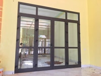 Cửa nhôm xingfa 4 cánh kính 8 ly cường lực Cửa nhôm xingfa 4 cánh kính 8 ly cường lực
