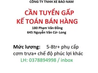 Tuyển Gấp Kế toán bán hàng TẠI Long Biên Tuyển Gấp Kế toán bán hàng TẠI Long Biên