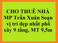 Chính chủ, cho thuê nhà 9 tầng, mặt phố số 67 Trần Xuân Soạn,