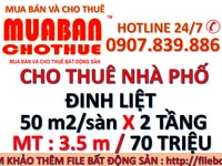 Cho thuê nhà phố đinh liệt 2 tầng x 50m2/sàn mặt tiền 3.5m Cho thuê nhà phố đinh liệt 2 tầng x 50m2/sàn mặt tiền 3.5m