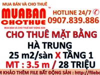 Cho thuê mặt bằng hà trung 25m2 mặt tiền 3m Cho thuê mặt bằng hà trung 25m2 mặt tiền 3m