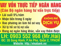 Cán Bộ ngân hàng tư vấn vay vốn trực tiếp Ngân Hàng, 5 ngày nhận tiền