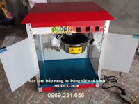 Máy làm bắp rang bơ bằng điện tủ kính Máy làm bắp rang bơ bằng điện tủ kính